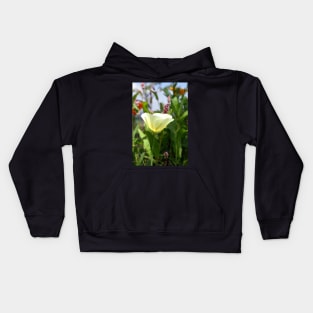 White Linen California Poppy Kids Hoodie